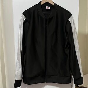 Black Jacket with Silver Lining on Sleeves